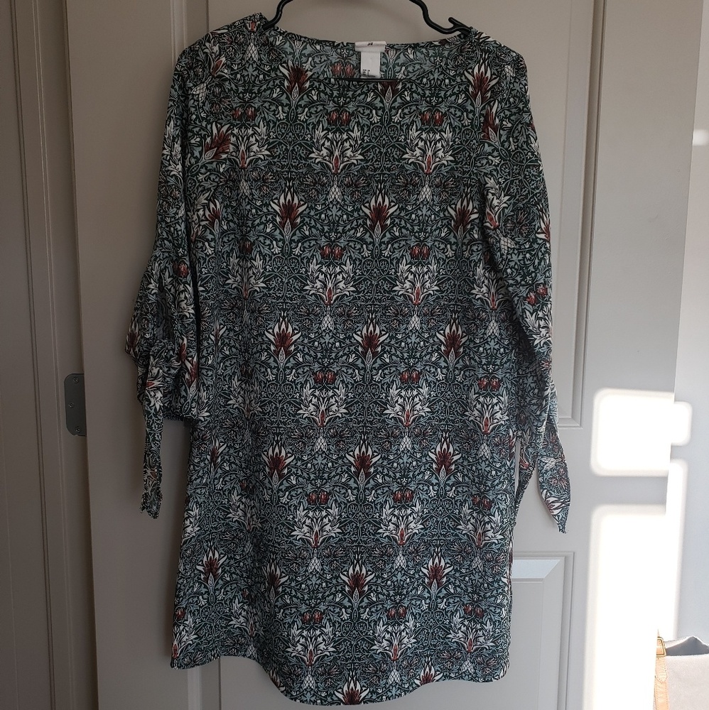 Morris & Co and H&M 3/4 Sleeve Pattern Dress Sz 2